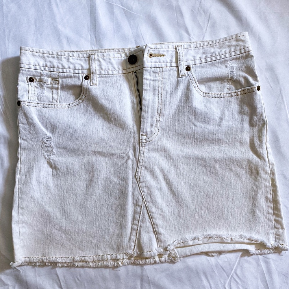GAP white Denim miniskirt